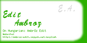 edit ambroz business card